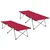 Sklopivi kamperski krevet 2 pcs Crvena 194 x 62,5 x 42,5 cm