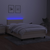 vidaXL Box spring postelja z vzmetnico LED krem 120x190 cm blago