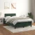 vidaXL Box spring postelja z vzmetnico temno zelen 120x190 cm žamet