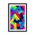 Plakat s paspartujem geometrijski vzorec z grunge učinkom - 30x45 silver