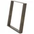 Noge za blagovaonski stol U-oblik 2 kom Prirodni čelik 70 x (72-73) cm Čelik