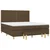 Vidaxl Box spring postelja z vzmetnico temno rjava 180x200 cm blago