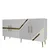 Hanah Home Konzola Fuga KB150, 150x75x35 cm, Belo-zlatne boje