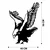 Wallity Zidna dekoracija Eagle, 40x53 cm, 1.2mm, Crna
