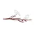 Atelier Del Sofa Dekorativna figura Bird on the branch 28, 20x45 cm, 1.5 mm, Bela