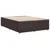 Vidaxl Posteljni okvir brez vzmetnice temno rjav 140x190 cm blago