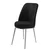 Hanah Home set trpezarijskih stolica Dexa 2 kom, crna tkanina Babyface, hromirane metalne noge