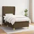 vidaXL vidaXL Box spring postelja z vzmetnico temno rjava 100x200 cm blago, (20724220)