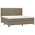 Vidaxl Box spring postelja z vzmetnico taupe 200x200 cm blago