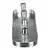 Autronic Svečnik UM1033 SIL Metal candle holder - for 4 conical candles, oval, silver