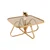 Hanah Home klub sto Dubai 90, 90 cm, hrast