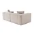 Atelier del Sofa Dvosed Lora 108x65x220cm Sivi
