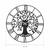 WALLXPERT Zidni sat Vita Black 1
