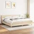 Vidaxl Box spring postelja z vzmetnico krem 200x200 cm blago