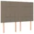 LED uzglavlje smeđesivo 144x5x118/128 cm od tkanine