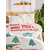 Sinsay - Božićni prekrivač za krevet sa printom i natpisom „We wish you a Merry Christmas“ - šareno