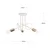 Plafonski luster OXFORD 3xE27/15W/230V mesing/bela