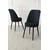 Hanah Home set trpezarijskih stolica Jaxe 6 kom, antracit tkanina Babyface, crne metalne noge