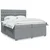 Vidaxl Box spring postelja z vzmetnico svetlo siva 200x200 cm blago