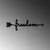 Opviq Zidna dekoracija Freedom, 62x19 cm, 1.5 mm, Crna