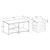 HANAH HOME Sto za dnevnu sobu Gord White