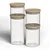 Container, borosilicate glass, O9,5cm, 300ml, with bamboo lid - Zokura