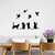 Wallity Zidna dekoracija Birds Playing With Cats, 79x110 cm, 1.5 mm, Crna