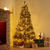 tectake umetno božično drevesce s kovinskim stojalom (742 konic in brizganih borovih storžev), 180cm