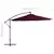 Konzolni vrtni suncobran s LED svjetlima 350 cm bordo