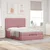 Otomanski krevet s madracima ružičasti 140x200 cm baršun