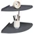 Lebdeća polica s policom 2 pcs Antracit 30 x 30 x 2 cm