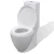 Vidaxl Set Bela Keramična WC Školjka in Bide