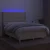 Vidaxl Box spring postelja z vzmetnico LED krem 140x200 cm blago