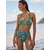 love & roses Bikini hlačke zelena/petrol/lila/bela