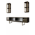 HANAH HOME Gold Line Walnut Black 1