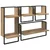 Set zidnih polica Zidne 4 pcs Umjetnički hrast 65 x 25 x 30 cm