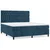 Box spring postelja z vzmetnico temno modra 180x200 cm žamet