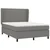 Vidaxl Box spring postelja z vzmetnico temno siva 140x200 cm blago