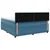 vidaXL Postelja boxspring z vzmetnico Modra 140 x 190 cm Žamet