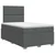 vidaXL Postelja boxspring z vzmetnico Temno siva 120 x 190 cm Blago