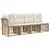 Set vanjskih sofa 6 pcs Prirodna i krema bijela Poliester