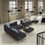 LILLEHEM Modul. sofa šestosed s pom. stočić., Gunnared/tamnosiva drvo