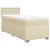 Vidaxl Box spring postelja z vzmetnico krem 90x190 cm blago