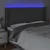 Vidaxl LED posteljno vzglavje temno sivo 203x16x118/128 cm blago