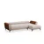 Atelier del Sofa Ugaona garnitura Aren 145x43x206cm Bež-Cimet