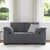 Vidaxl Dvosed temno siv 160x77x82 cm žamet