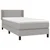Vidaxl Box spring postelja z vzmetnico svetlo siva 90x190 cm blago