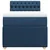 Vidaxl Box spring postelja z vzmetnico modra 90x190 cm blago