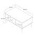 Hanah Home Klub sto Exxen 90x54x41,6cm Orah