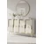 Hanah Home komoda Seza 120, 120 cm, bela / travertin / zlatna